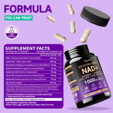 Bualle NAD: bouteille de 120 capsules pour une routine quotidienne pratique.
