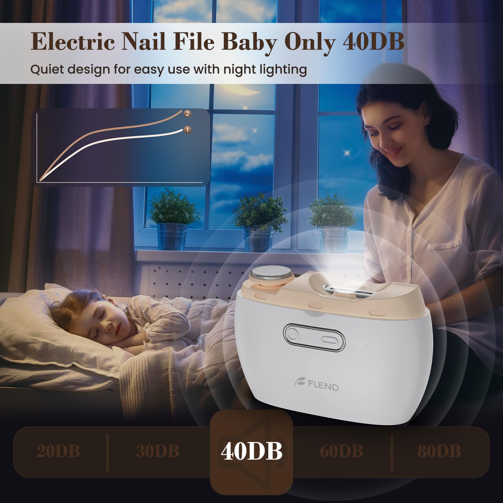 Bubbacare Polissage-Ongles Électrique 2-en-1, fini lisse et durable.