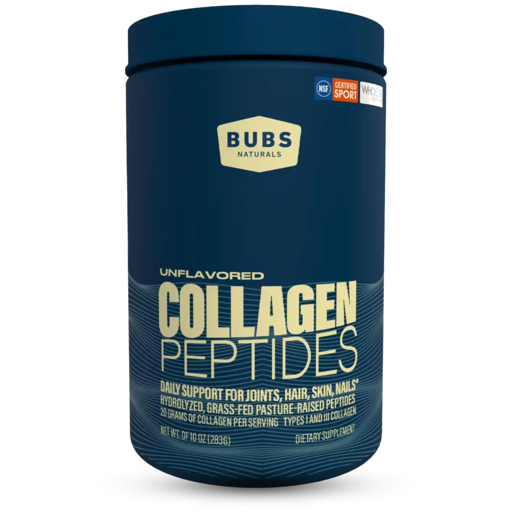 BUBS Naturals Collagene non aromatisee dans le pot, prête à melanger