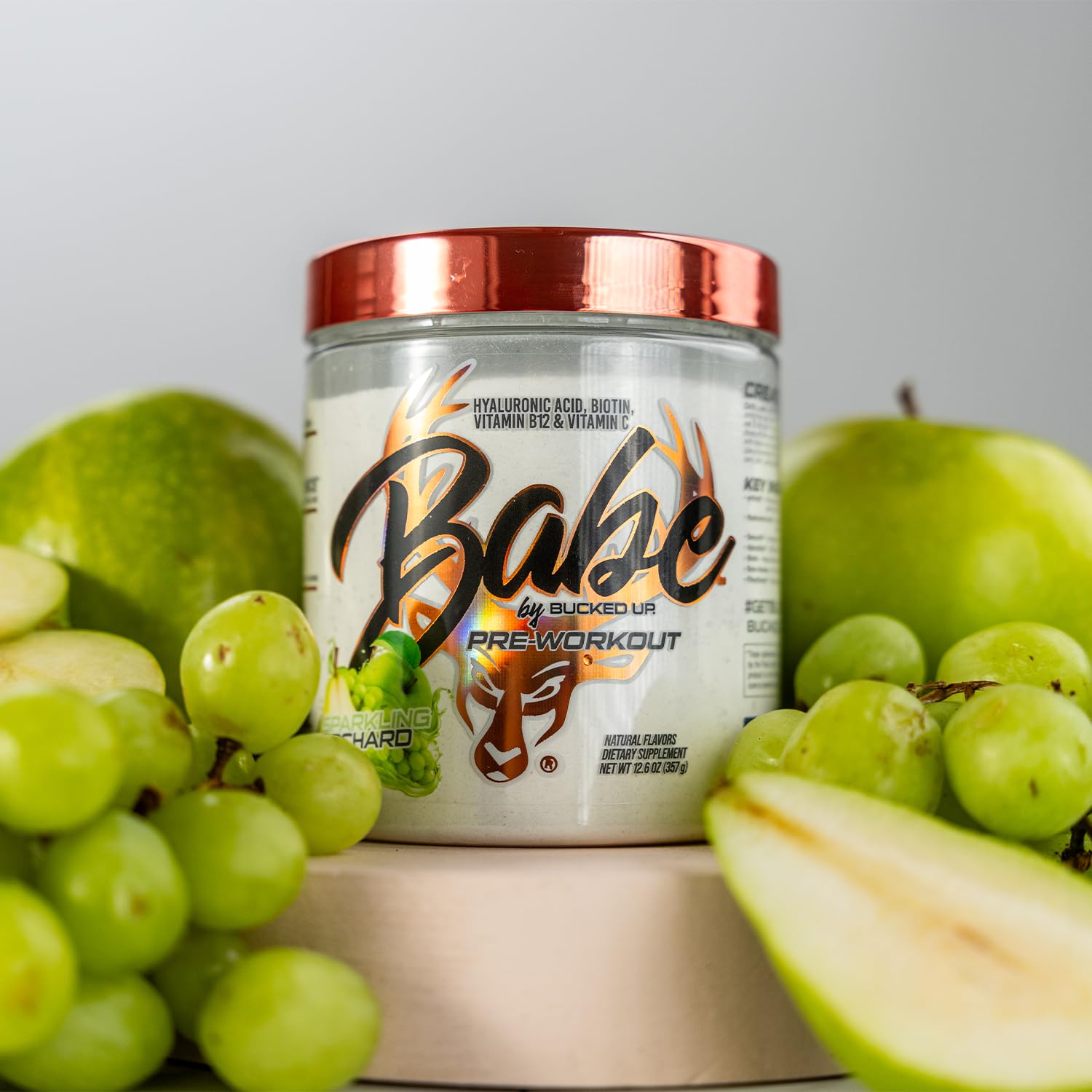 Babe Pré-entraînement Bucked Up – Biotine et vitalité pour ongles et cheveux sains.