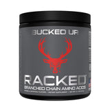 Bucked Up BCAA RACKED - flacon montrant la formulation pour récupération potentielle après l'entraînement