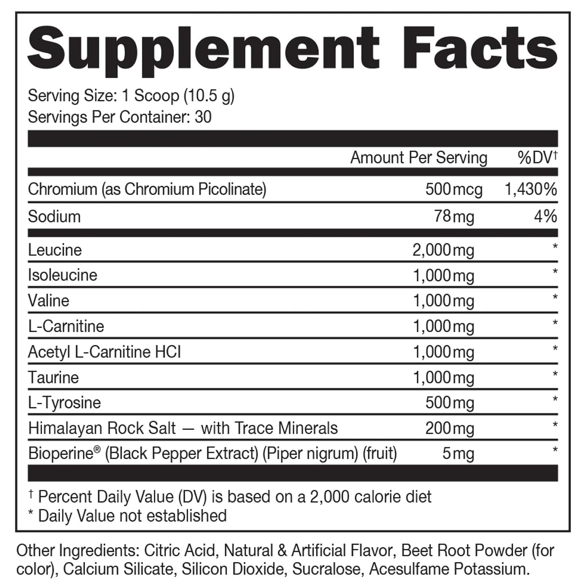 Bucked Up BCAA RACKED - doseur prêt à mesurer la dose idéale après l'effort
