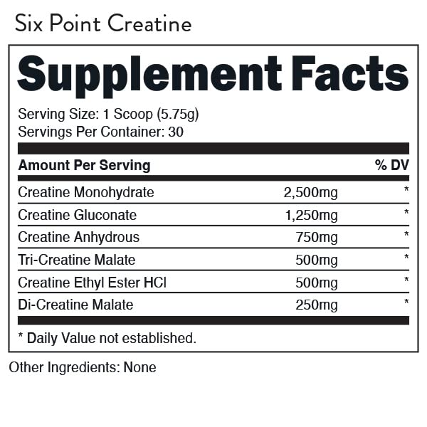Bucked Up Six Point Creatine – dose-mesure: dosage précis pour chaque portion.
