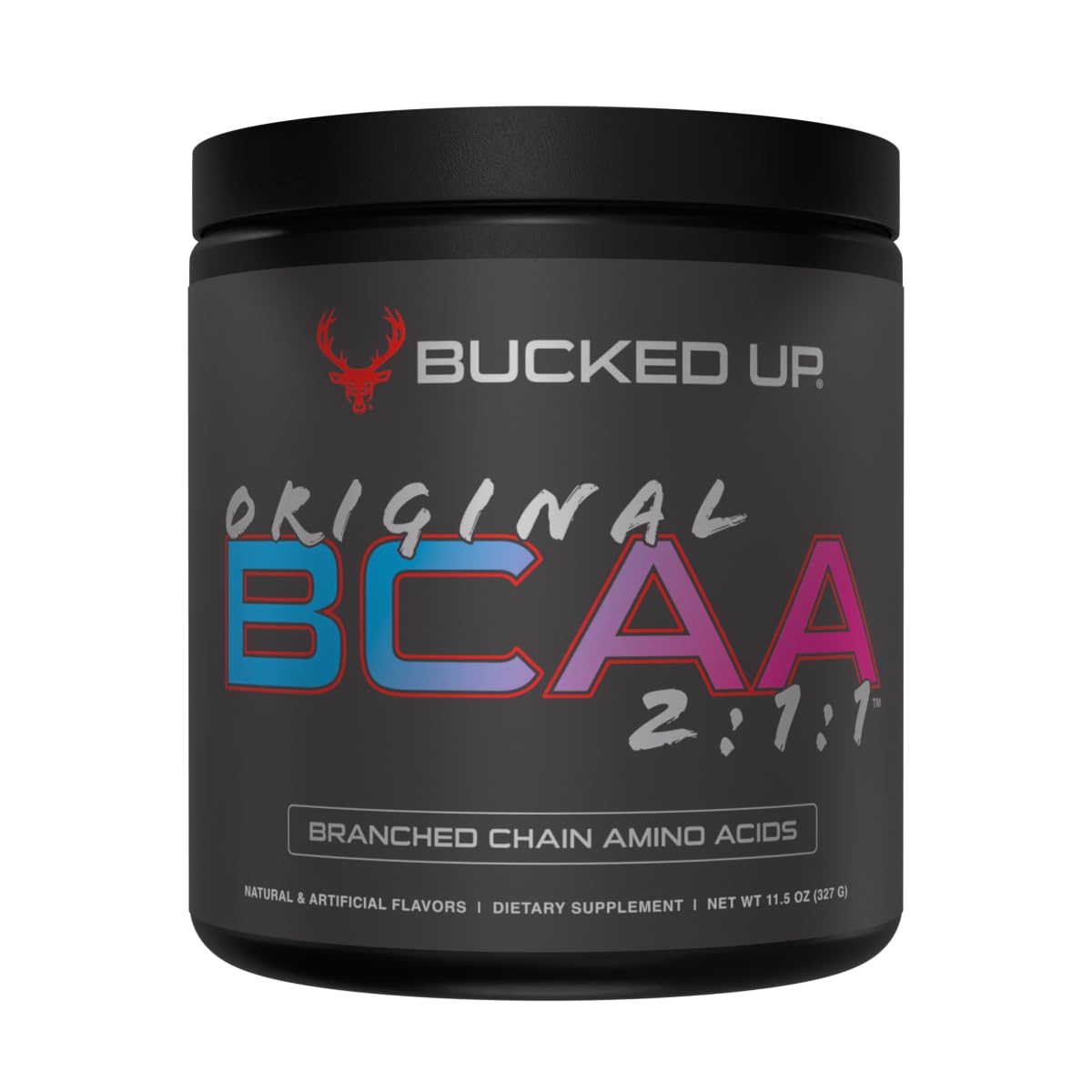 Bucked Up BCAA 2:1:1 en pot Miami, saveur rafraîchissante pour l’entraînement.