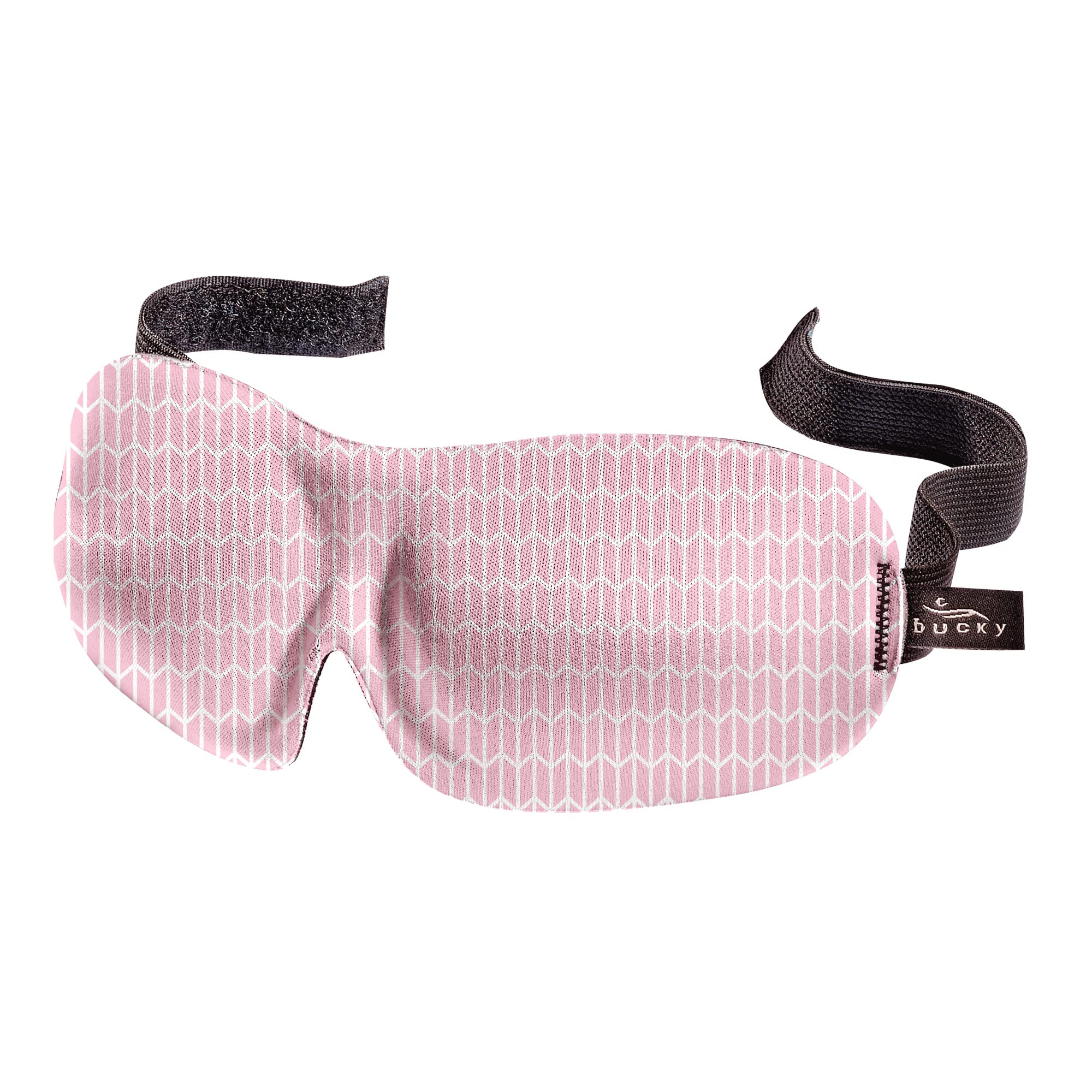 Masque Bucky 40 Blinks - rose-chevron, bloque la lumière pour dormir rapidement.