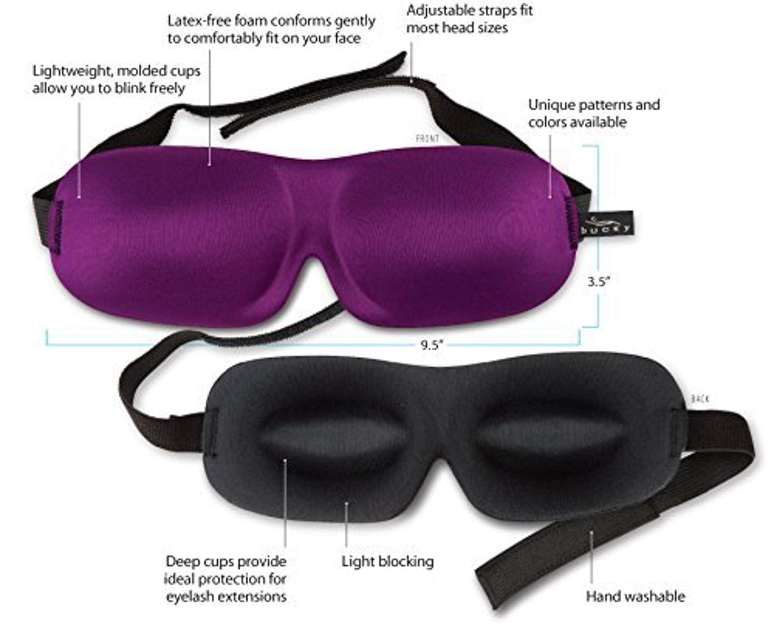 Masque Bucky 40 Blinks, pliable et se range facilement dans une poche.