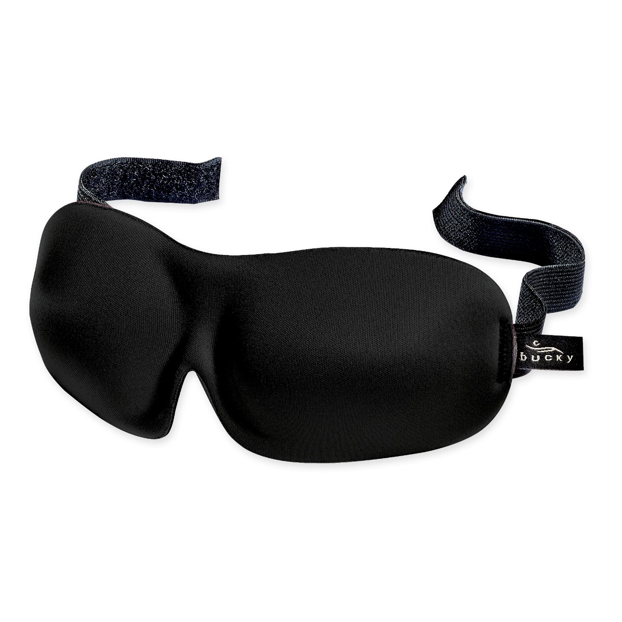 Masque Bucky 40 Blinks, masque oculaire solide noir, confort et contour ajusté pour sommeil.