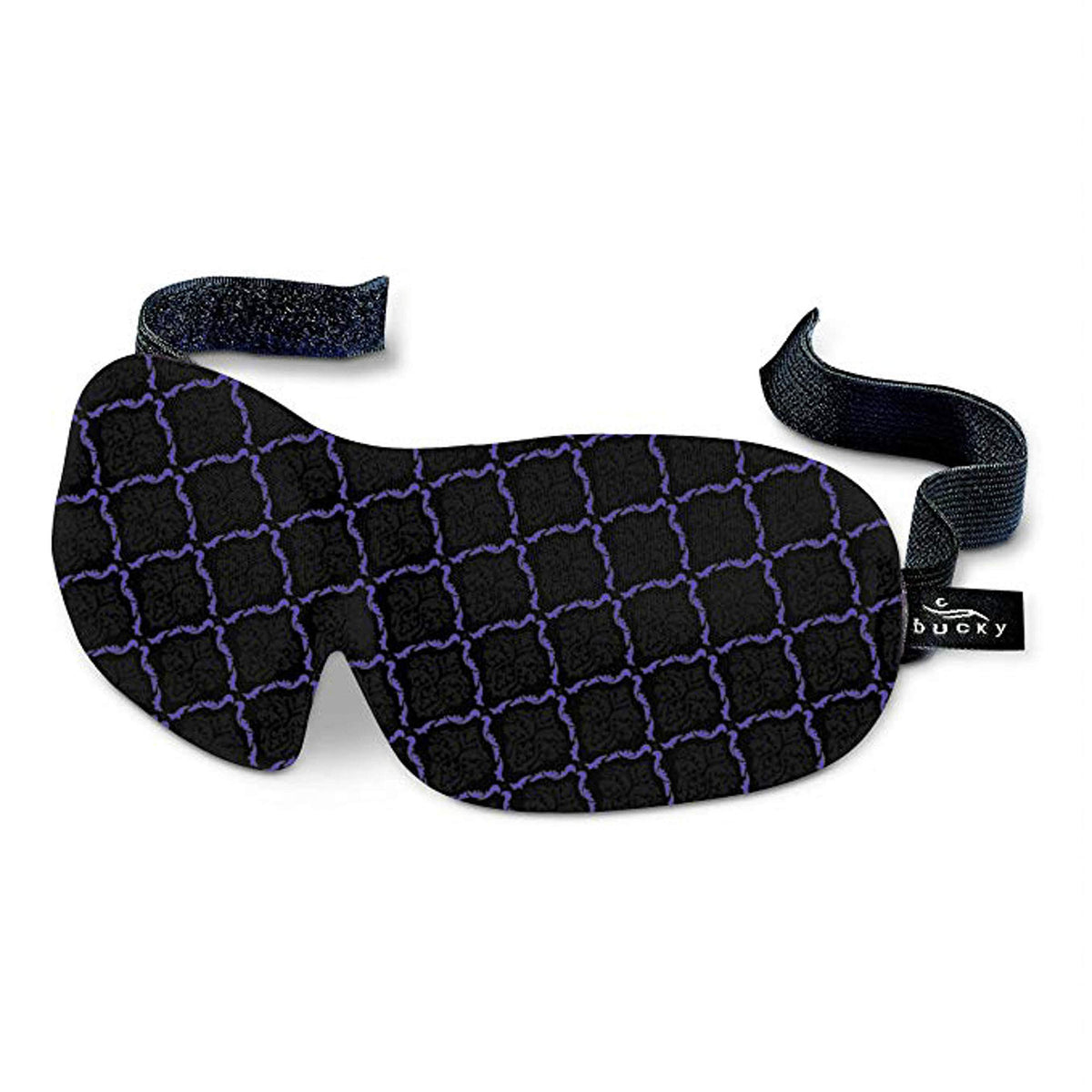 Masque Bucky 40 Blinks, motif treillis, bloque lumière en voyage.