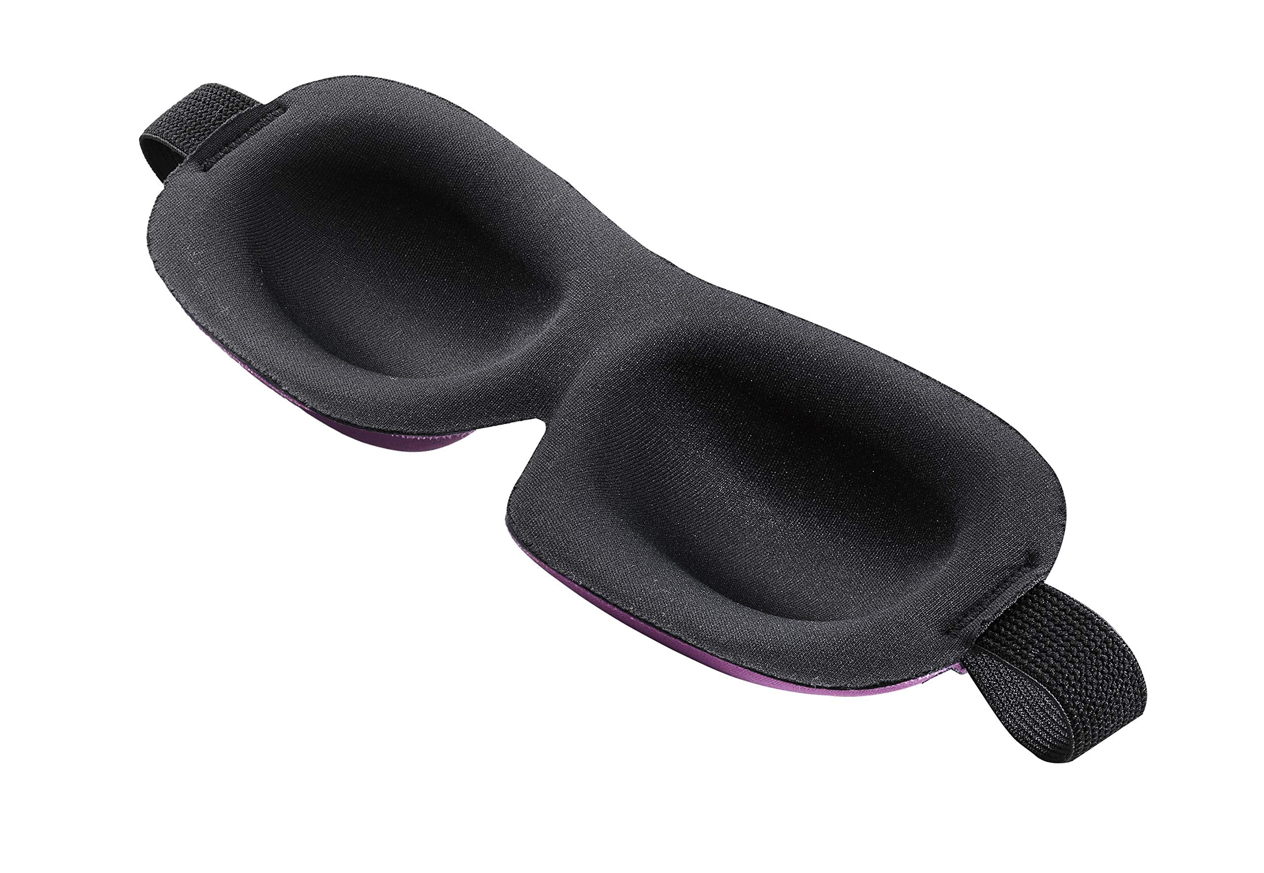 Masque yeux Bucky reglable avec sangle Velcro pour ajustement personnalisé.