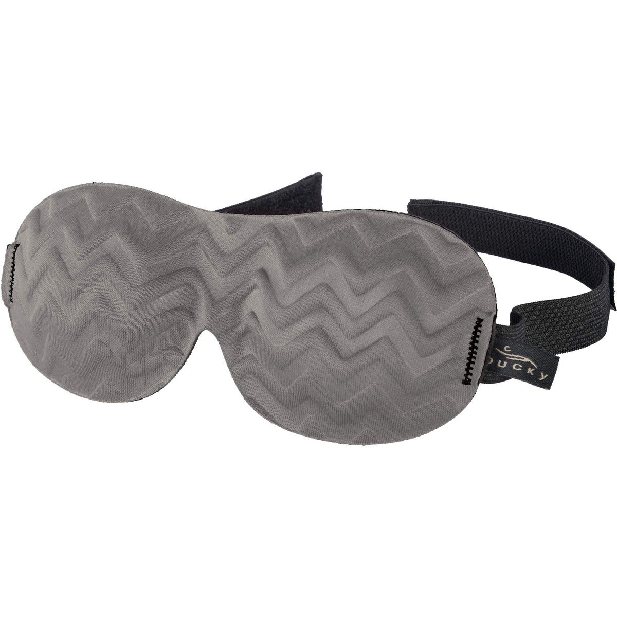 Masque-yeux Chevron gris Bucky, confort léger pour dormir en voyage.