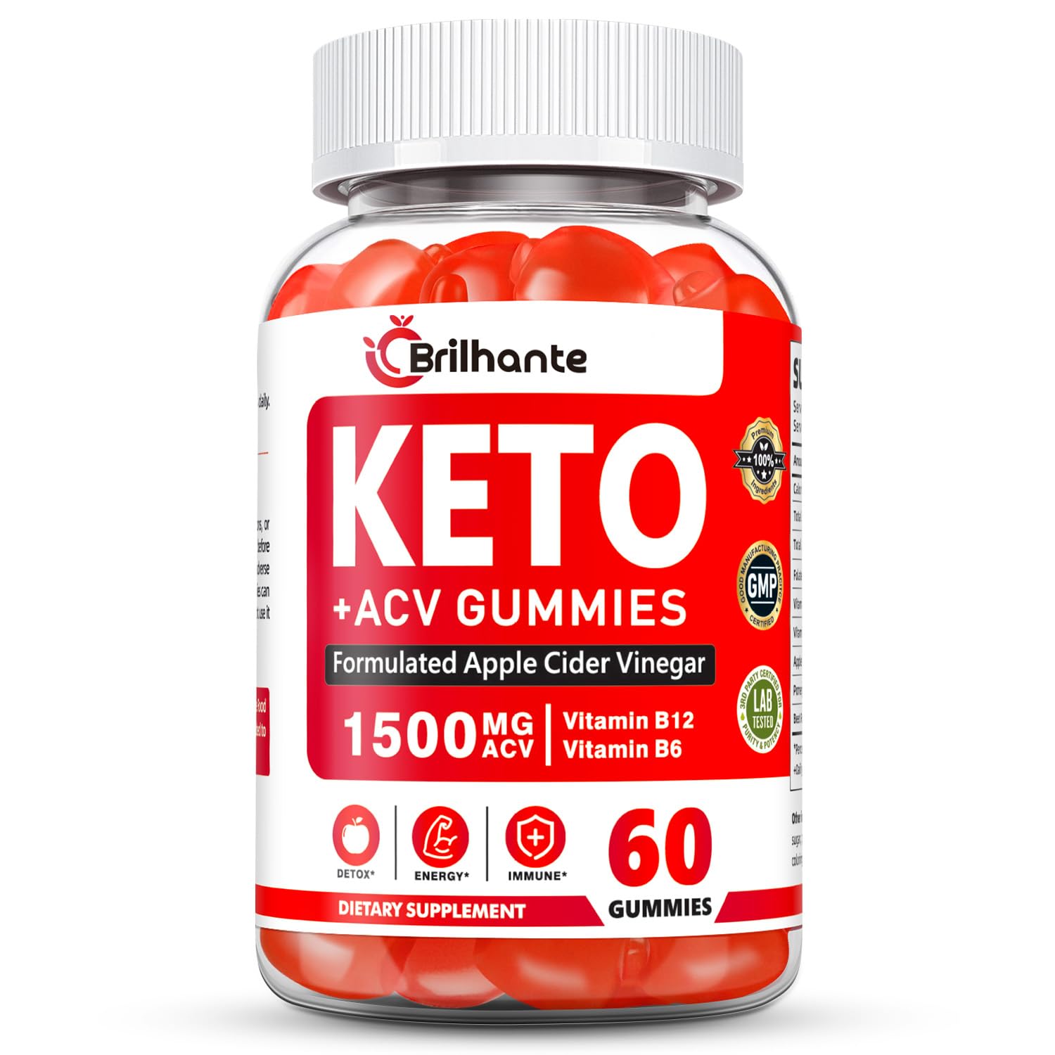 Bucolico Keto ACV Gummies : bouteille pratique pour une consommation quotidienne.