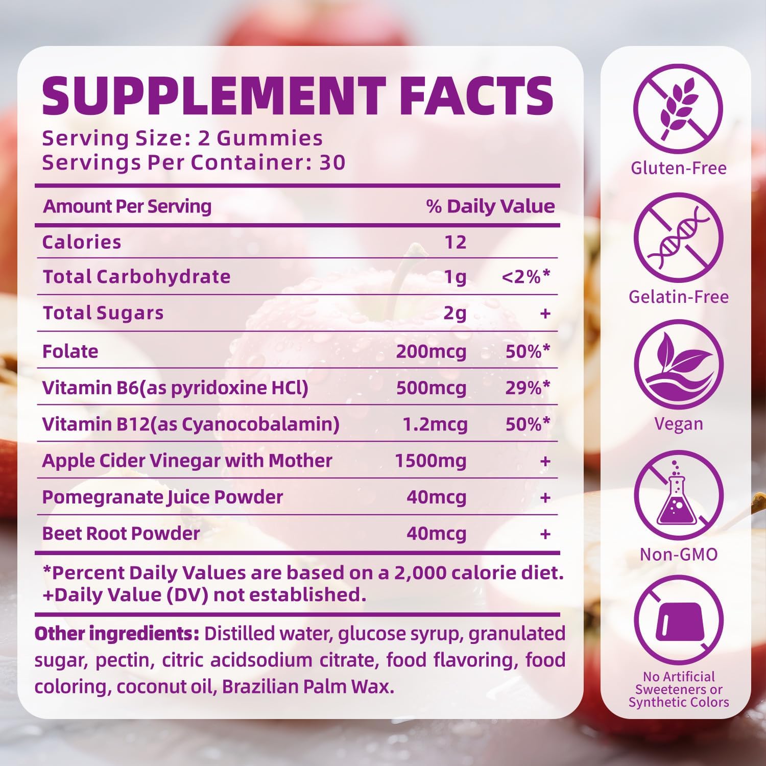 Bonbons gélifiés bucolicoBuy avec vitamine B12 et B6 pour soutenir le métabolisme.