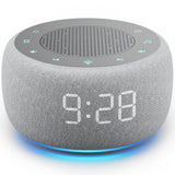Buffbee réveil avec bruit blanc sur table de nuit pour un sommeil calme.