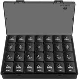 BUG HULL Organiseur XL montrant le plan 4 prises par jour, pratique pour les compléments.