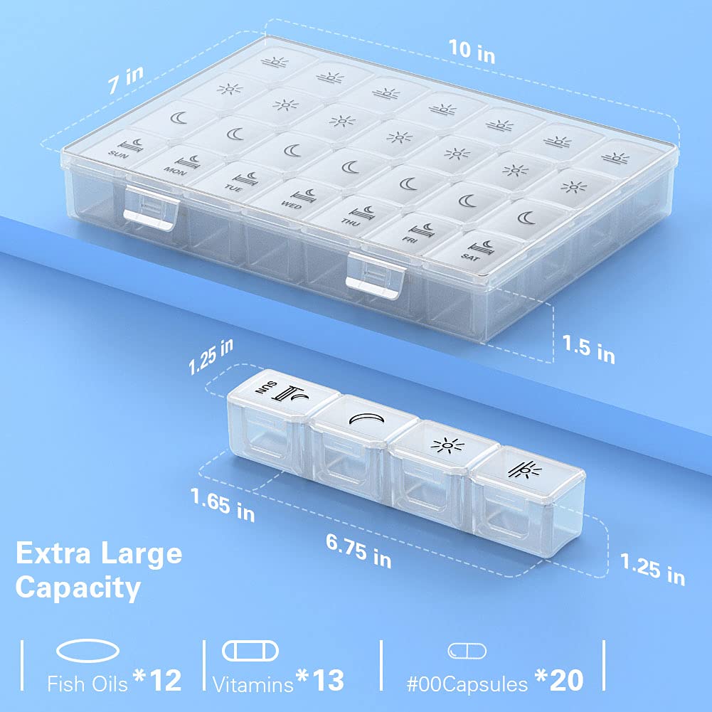 BUG HULL XL pilulier – plastique sans BPA, sécurité pour les suppléments.