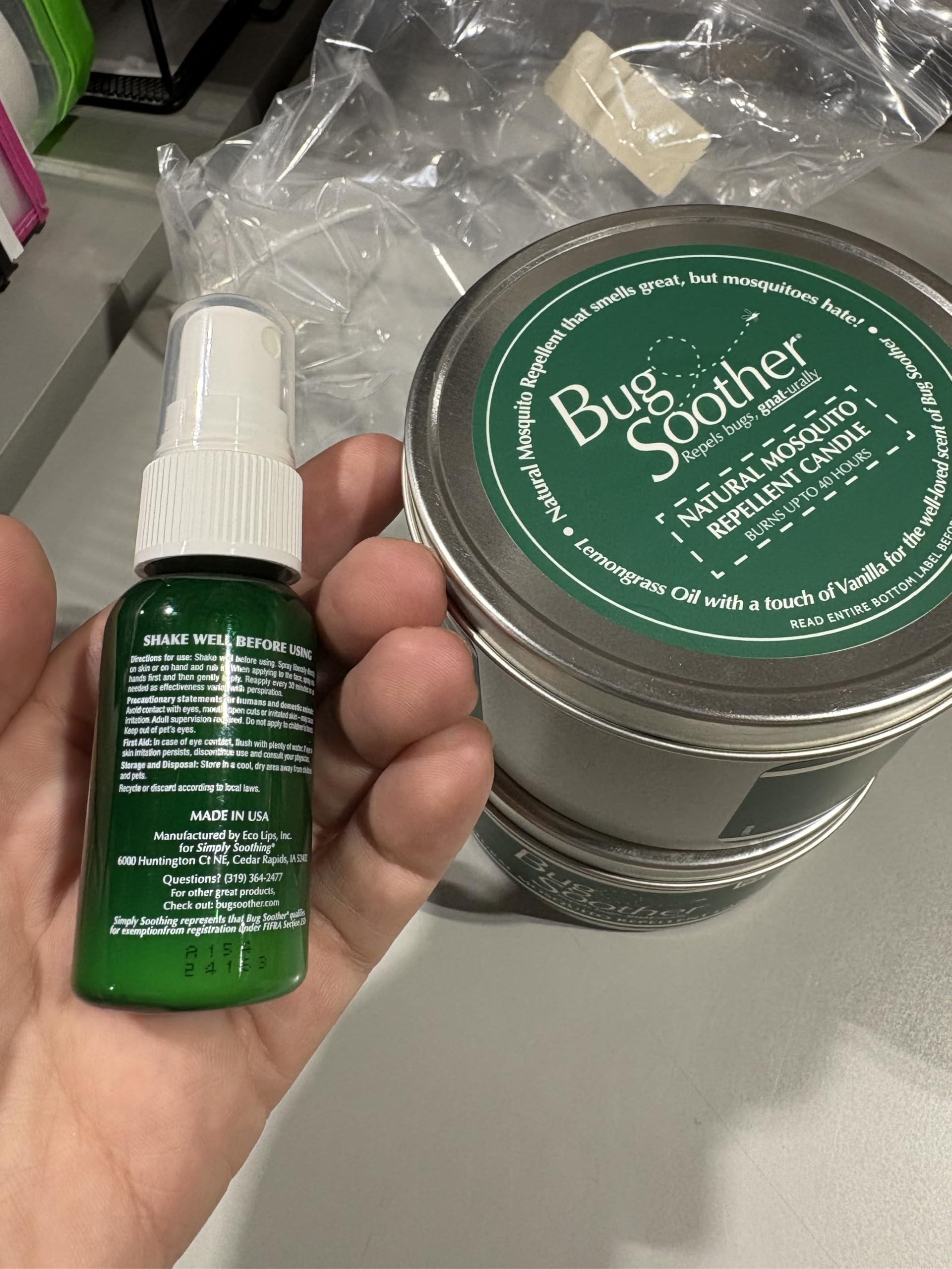 Bougie Bug Soother camping anti insectes cire