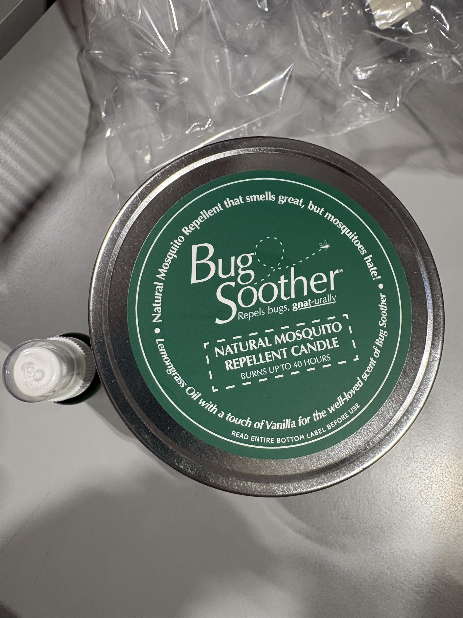 Bougie Bug Soother dinette terrasse anti insectes