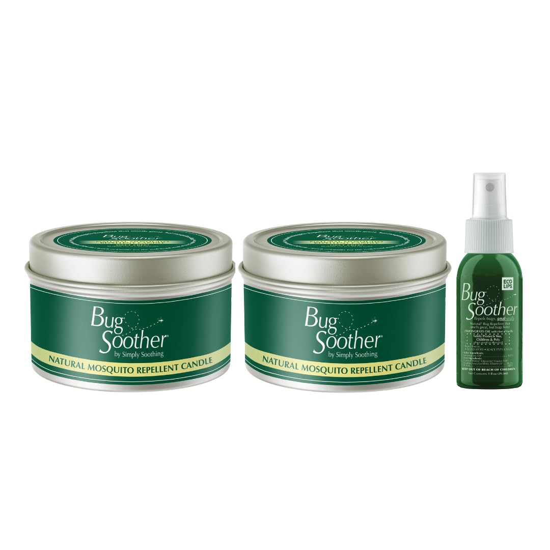 Bougie Bug Soother répulsif insectes citronnelle-vanille pour patio extérieur