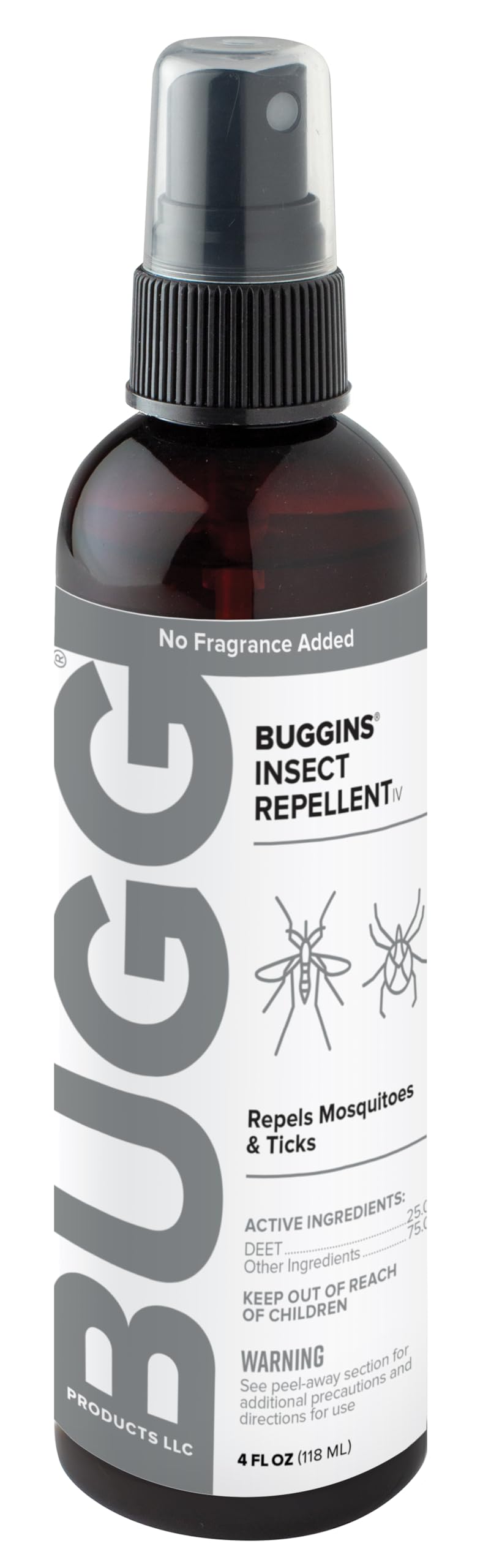 Buggins IV sans parfum, flacon pompe prêt à l’emploi.