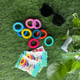 Packs colorés BuggyBands faciles à porter en voyage et en famille.