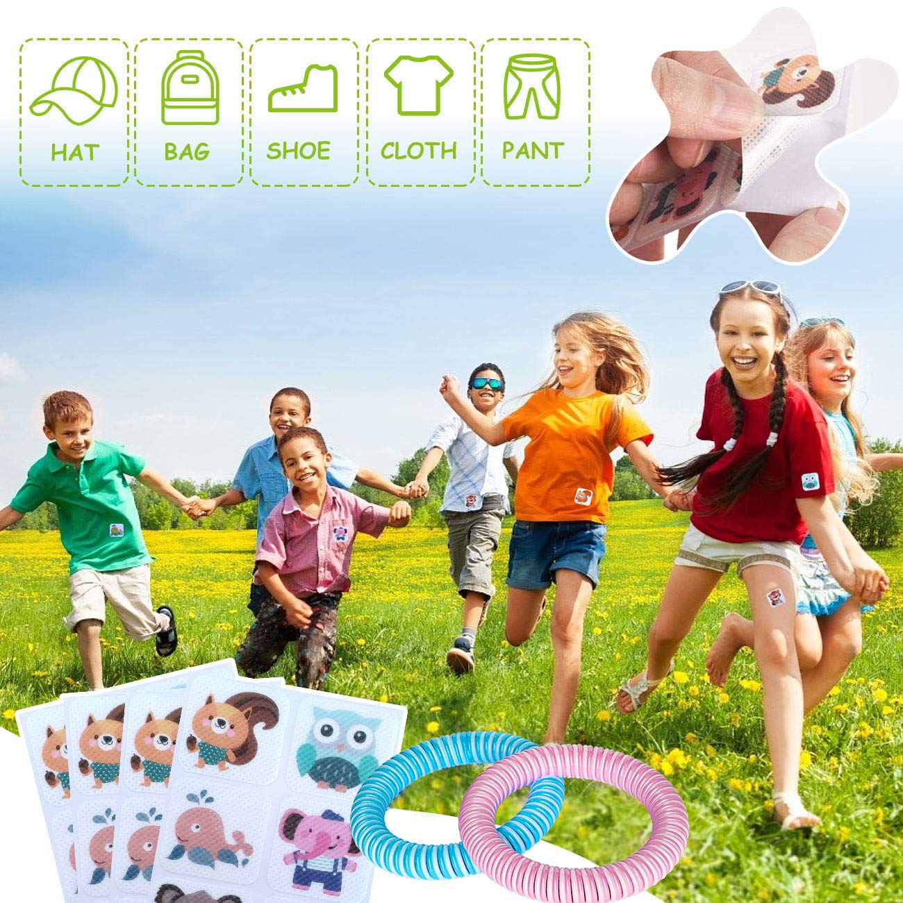 Bracelets anti moustiques BuggyBands 2-pack adaptés à l’intérieur et l’extérieur