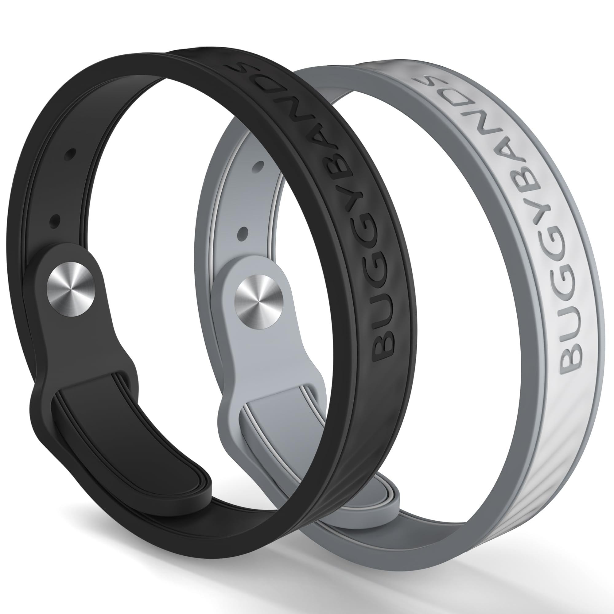Bracelets BuggyBands en silicone, protection antimoustiques 2-pack pour toute la famille.