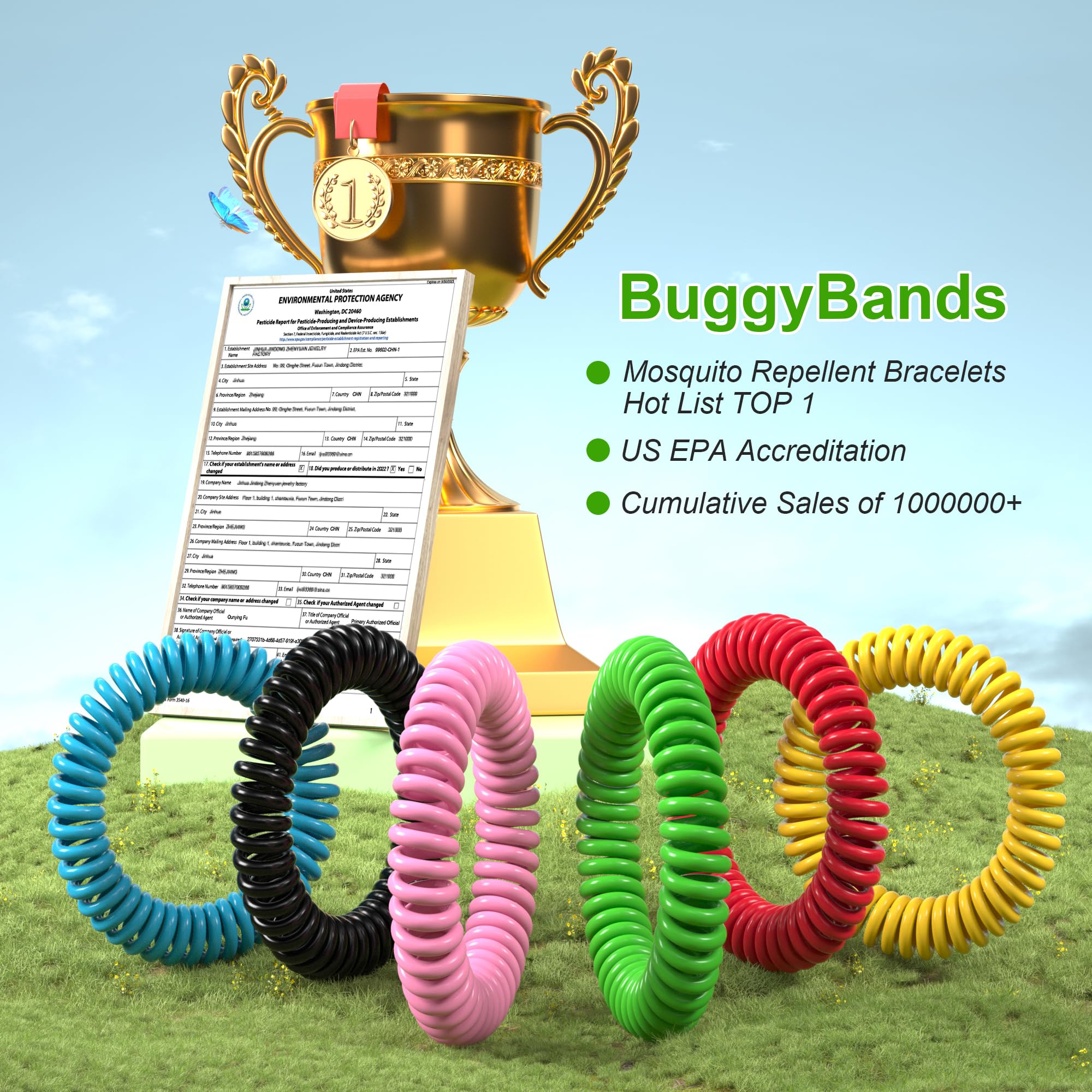 BuggyBands couleurs vives, pack diversifié pour assortir votre style.