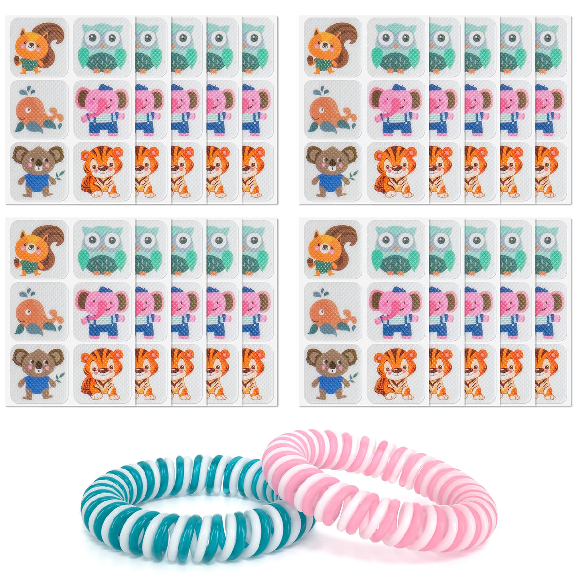 Patch moustiques BuggyBands 120 pièces, protection efficace jusqu'à 24 heures en extérieur