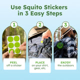 BugMD Squito Stickers patch, adhésion fiable pour activités extérieures.
