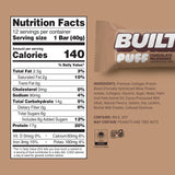 Built Bar Puff texture chocolat lait moelleuse, expérience agréable sans arrière-goût métallique