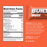 Barre Built Bar Puff, gout chocolat, texture légère, snack rapide pour une pause productive.