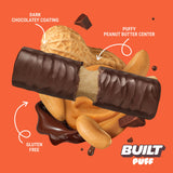 Barre Built Bar Puff sans gluten, snack pratique pour régimes spécifiques.