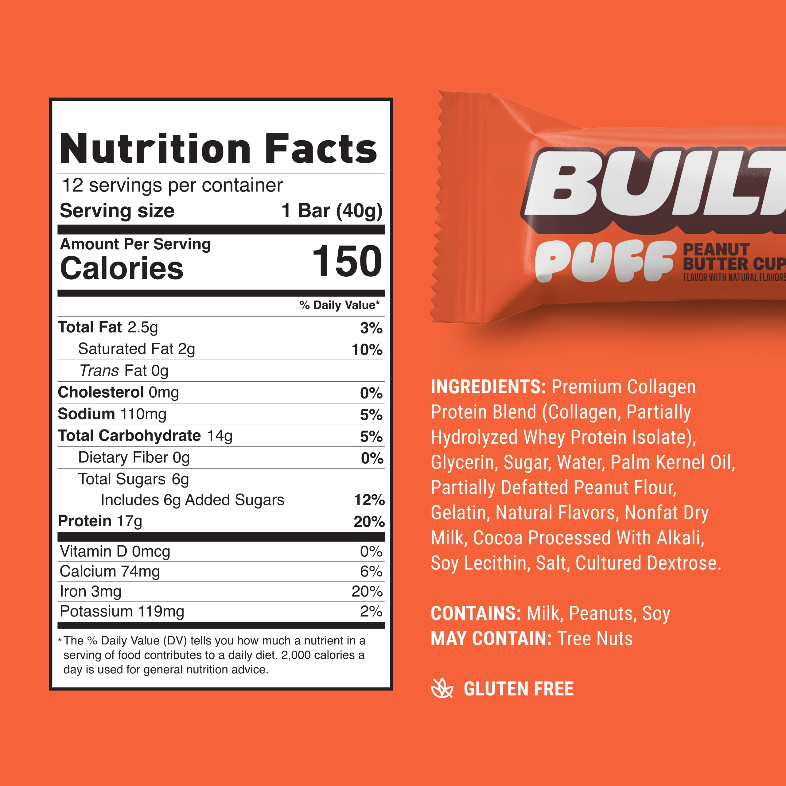 BUILT Bar Puff – texture moelleuse et guimauve légère, délice sans effort.