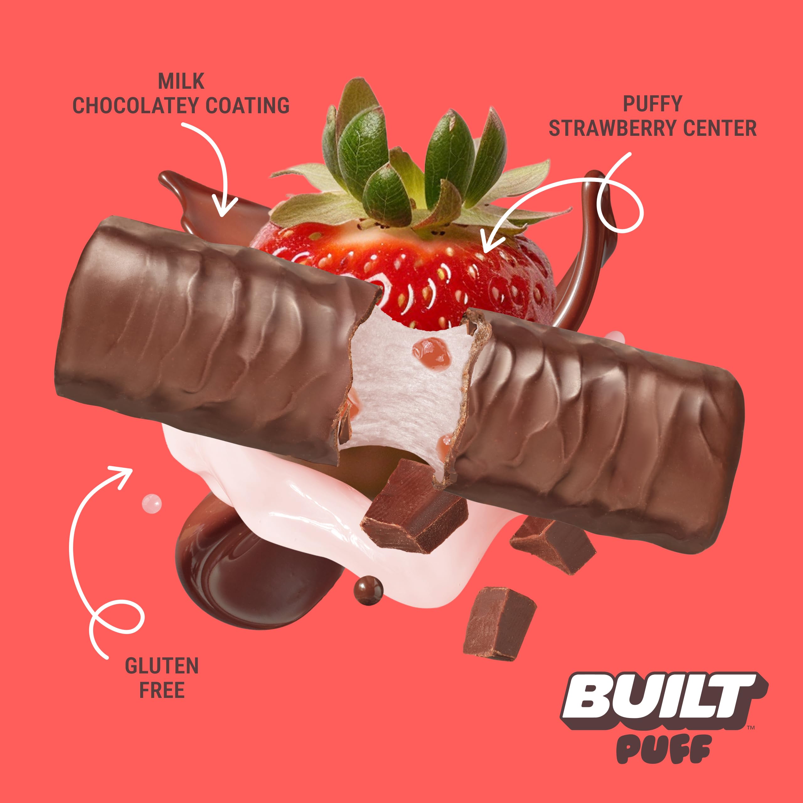 Built Bar Puffs calories 140 sucre 8g, option légère pour votre journée