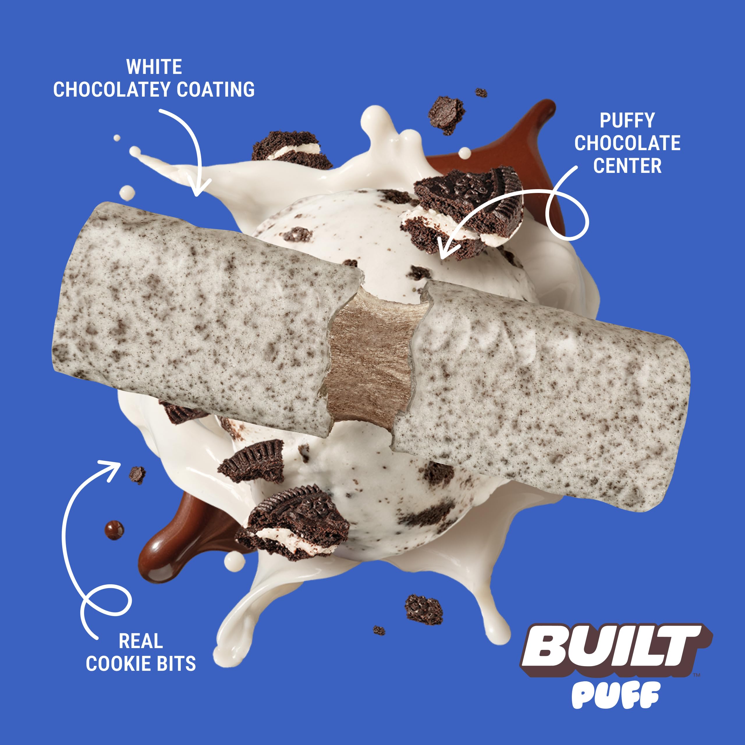 Built Bar Puffs Cookies Crème, apport protéique dans une habitude de vie active.