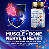 Built By Nature Magnésium Citrate 1000mg - boite compacte idéale pour voyage
