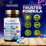 Built by Nature Magnésium Citrate 1000mg - certifications GMP rassurantes sur la fabrication.