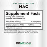 NAC Built by Nature – boîte et capsules visibles pour un dosage pratique.