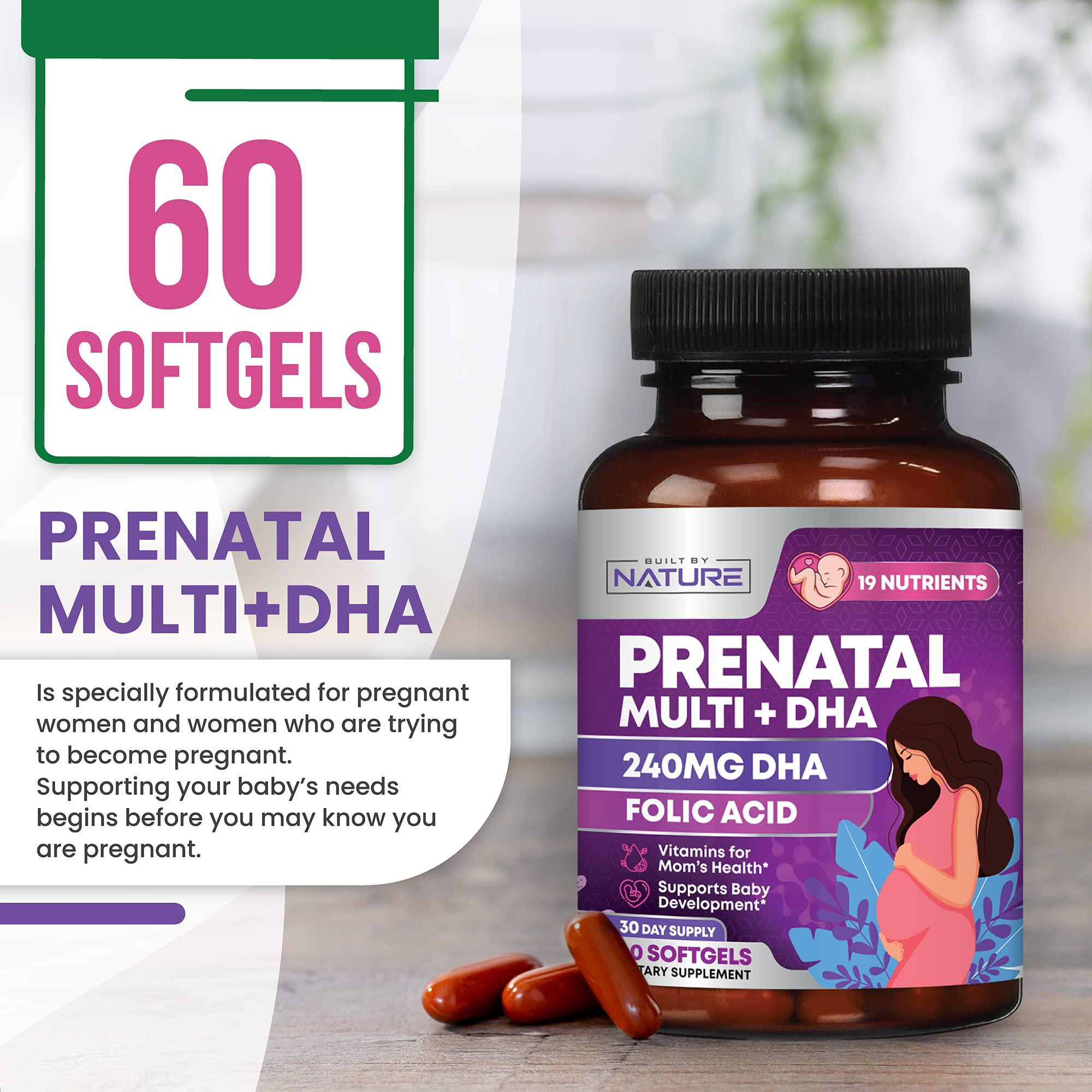 Controle de qualite rigoureux pour Built by Nature Prenatal.