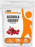BulkSupplements Acerola Poudre Fruits Rouge: riche en vitamine C pour smoothies quotidiens.