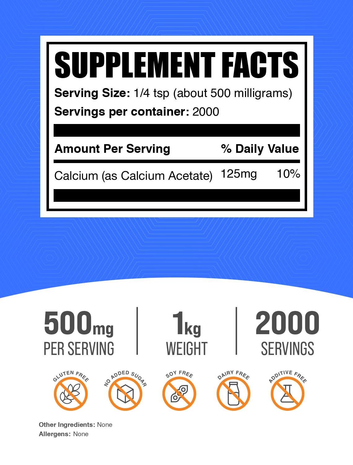 Acétate de calcium BulkSupplements en poudre ajouté dans un smoothie