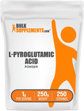 BulkSupplements acide L-pyroglutamique en poudre, ensemble prêt pour le bien-être.