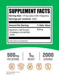 BulkSupplements poudre d'extrait feuille aubépine, doseur inclus, utilisation pratique au quotidien.