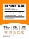 BulkSupplements Glucosamine Sulfate, gélules en gros plan, soutien possible des mouvements quotidiens.