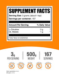 Bulksupplements L-Citrulline Malate 2:1 dose 3 g, idéale avant l'entraînement