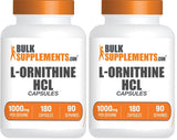 BulkSupplements L-Ornithine HCl capsules dans un flacon pratique.