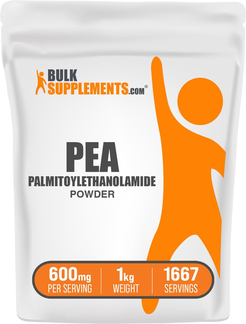 BulkSupplements Palmitoylethanolamide en poudre dans le pot, facile à intégrer