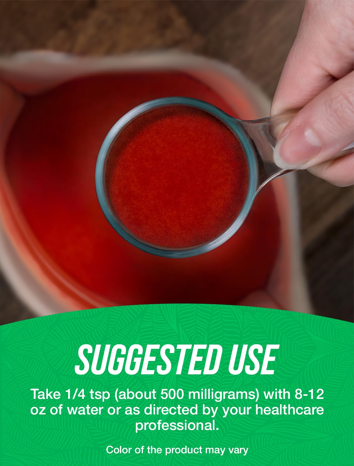 Doseuse BulkSupplements Riz Rouge Fermenté mesurant précisément vos portions.