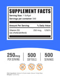 BulkSupplements Vitamine D3 gélules dans l’emballage, pratique à emporter