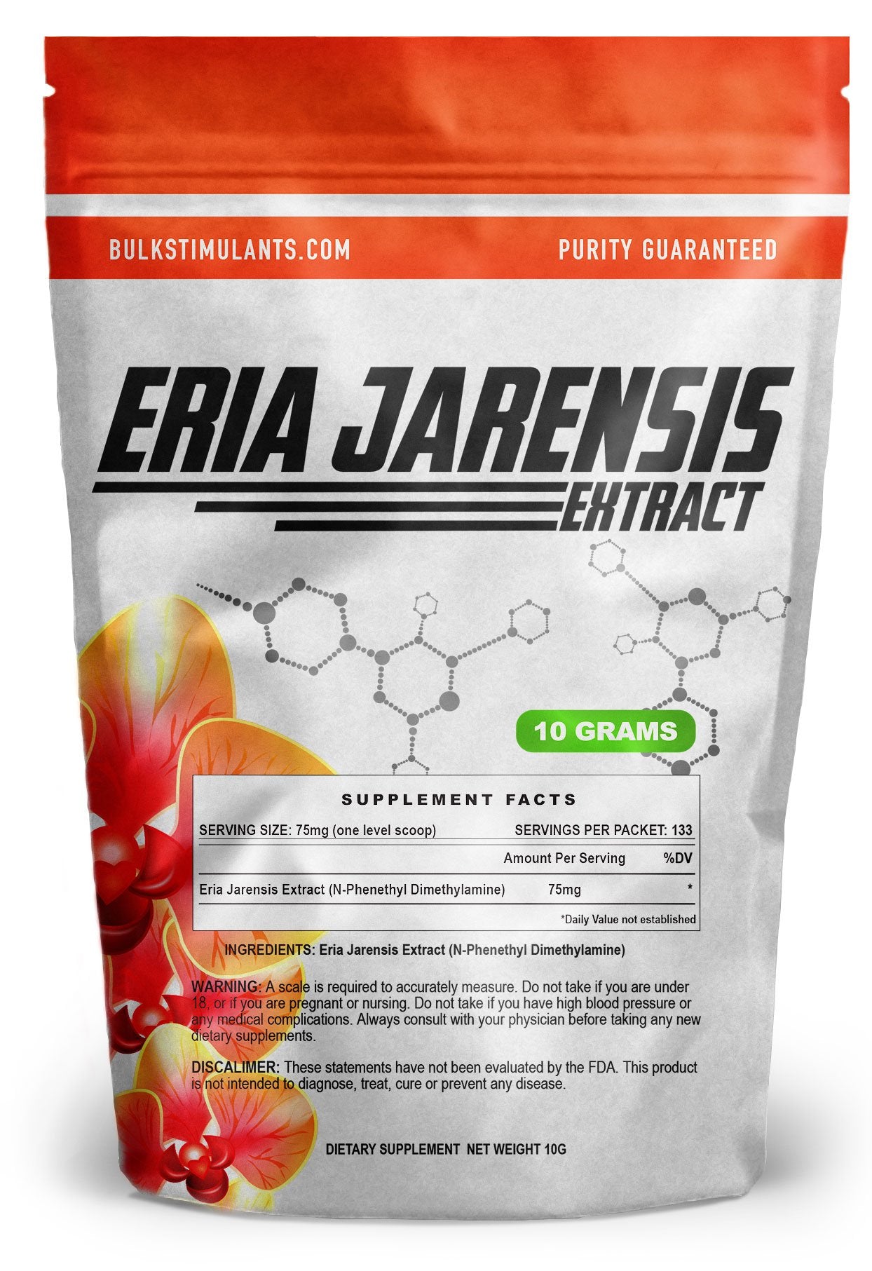 BulkStimulants ERIA JARENSIS emballage compact discret: dosage facile.